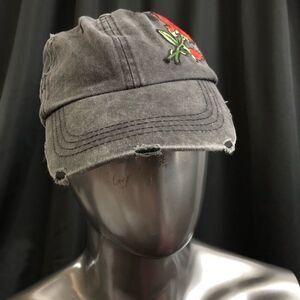 Fun cap with rose by David & Young
